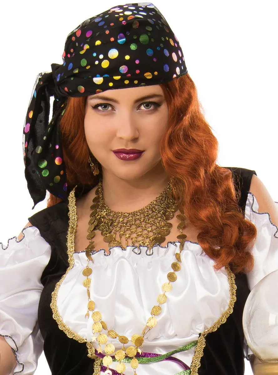 Glittering Gypsy Womens Plus Size Fortune Teller Costume