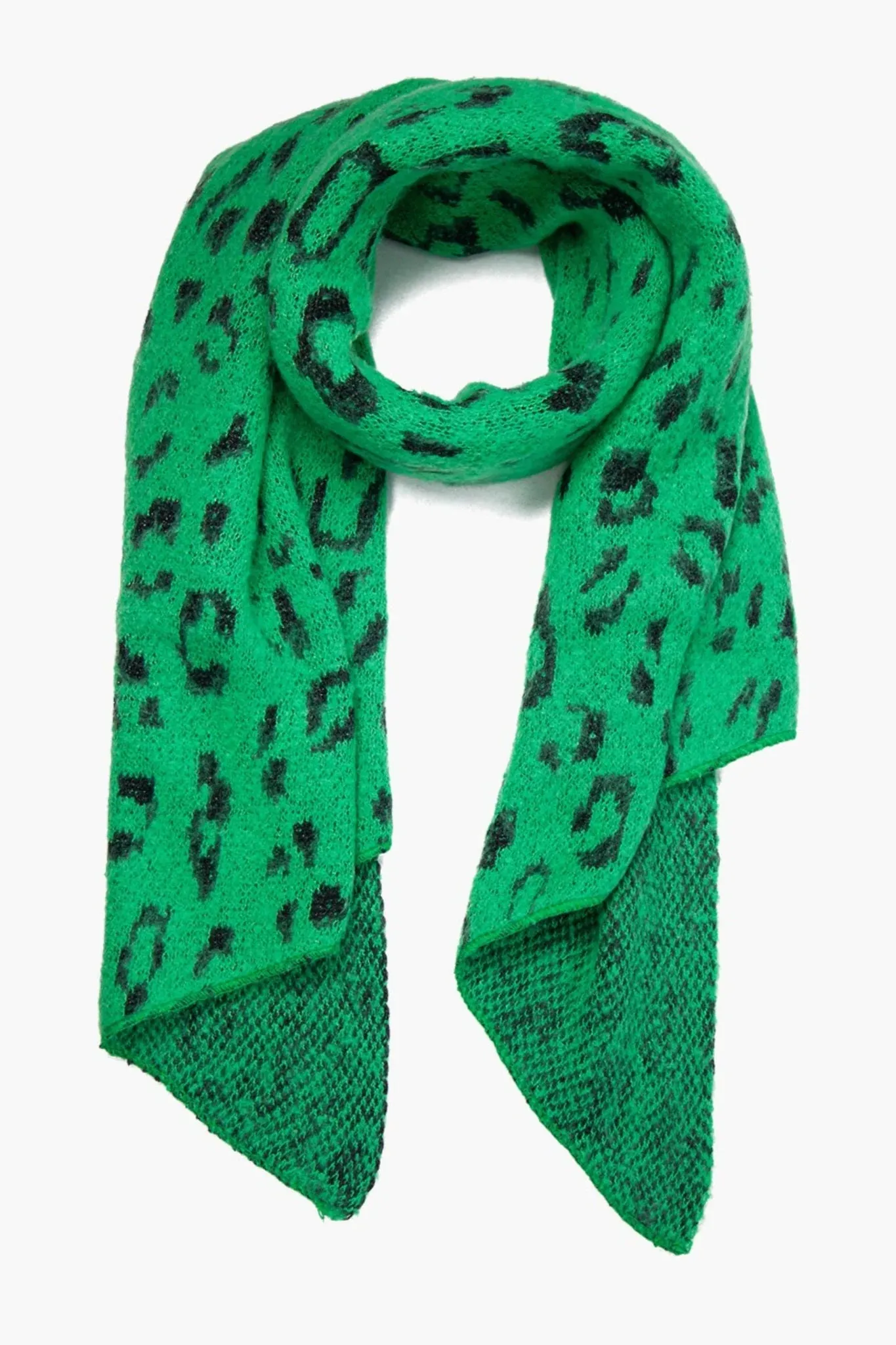 Green & Black Asymmetric Heavyweight Scarf