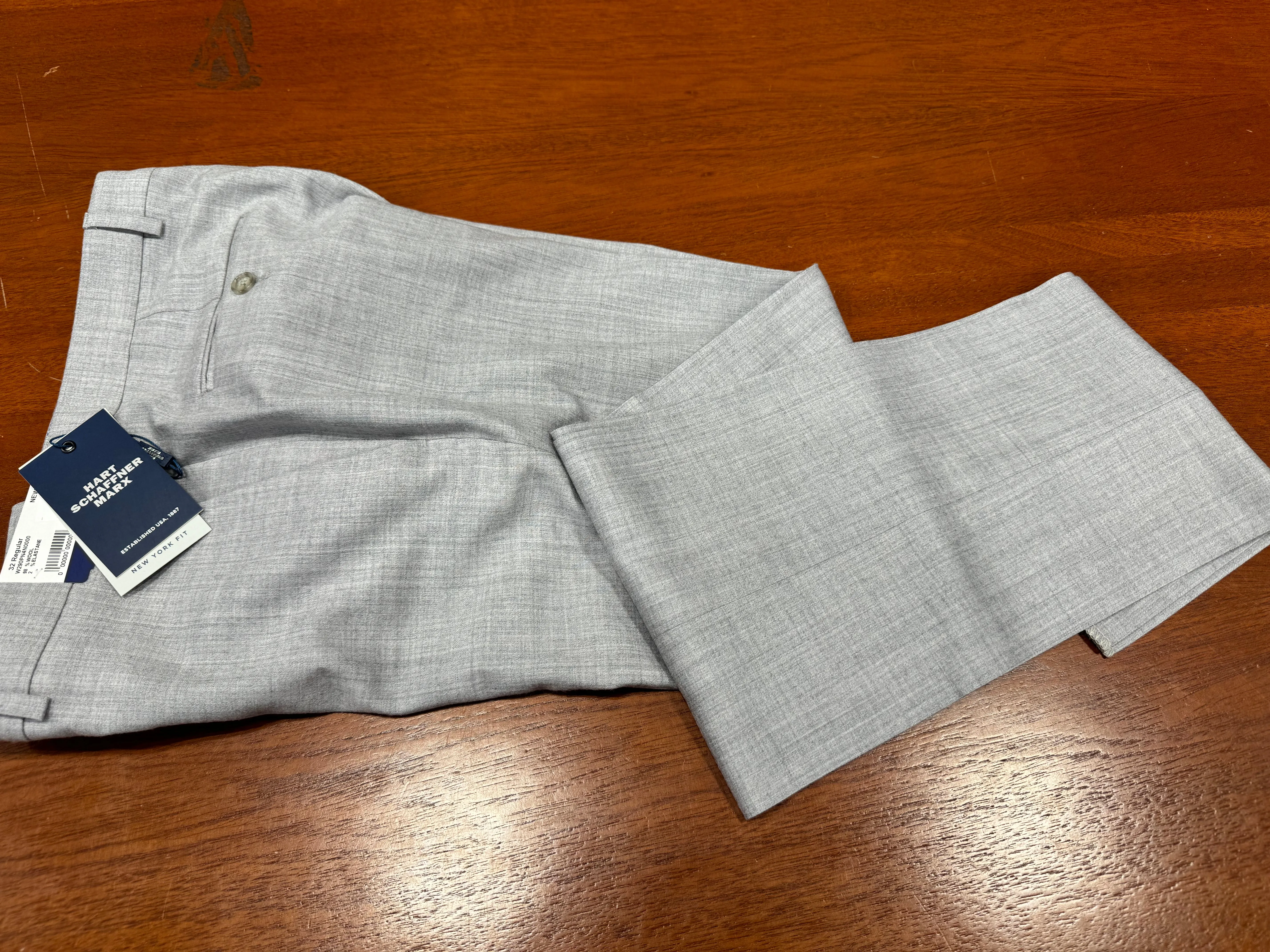 Hart Schaffner Marx Pearl Grey Flannel Trouser