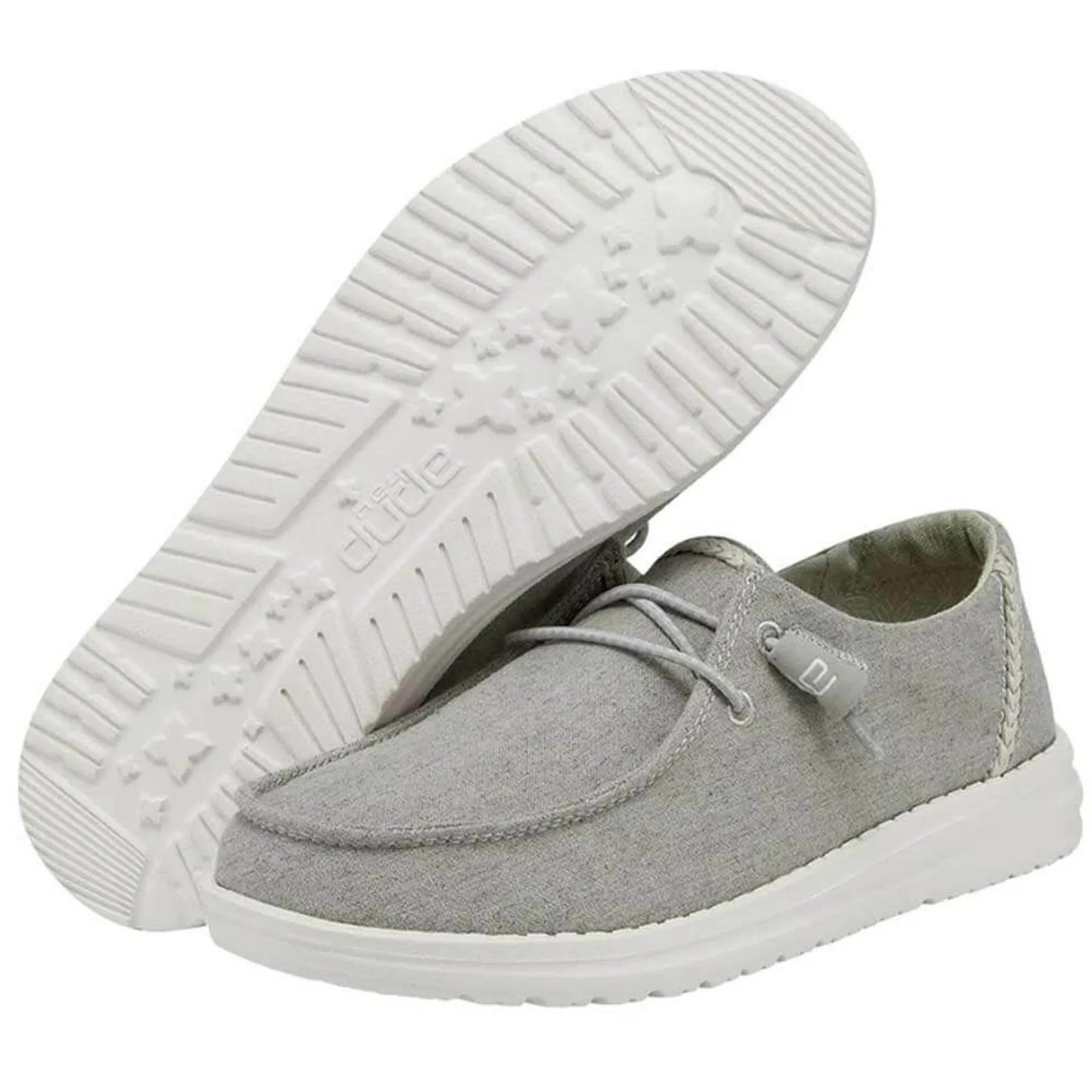 Hey Dude Youth Wendy Chambray Braid Grey Shoe