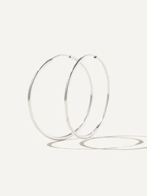 Infinity Classic Hoop Earring Sterling Silver - Size 45