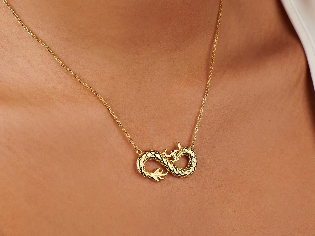 Infinity Dragon Necklace