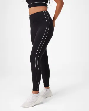 INSPORT WOMENS SWIFT PIPING FULL LENGTH TIGHT BLACK/WHITE