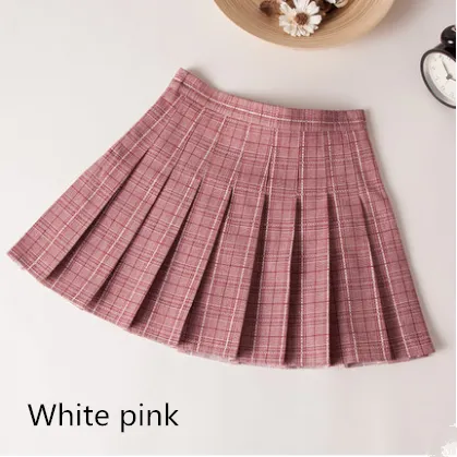 Jfashion Plaid Pleated Skirt KF30366