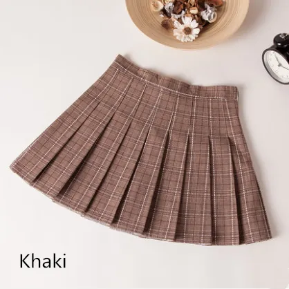 Jfashion Plaid Pleated Skirt KF30366