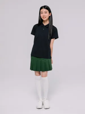 Junior Pique Half Pleated Skirt