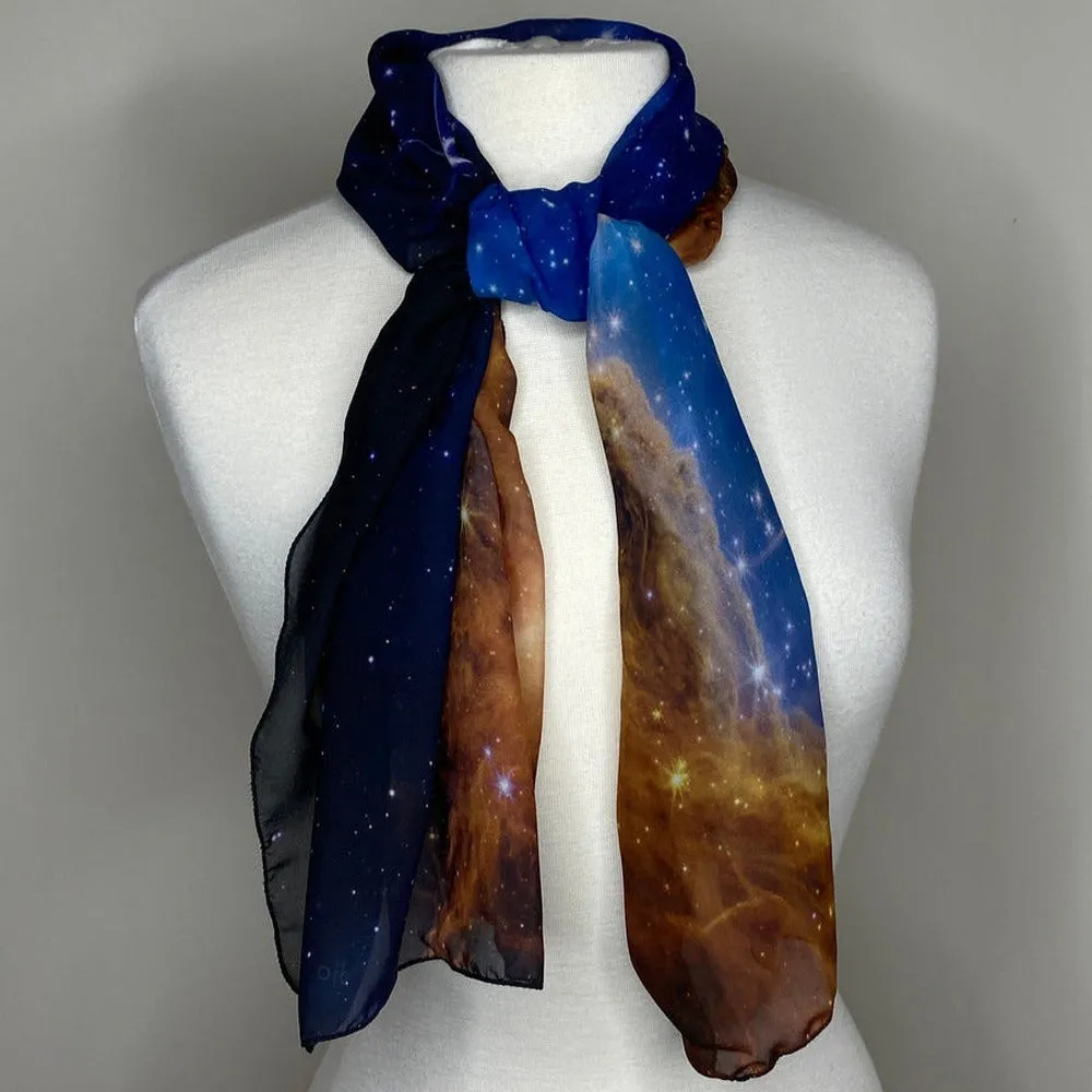 JWST Carina Nebula Chiffon Scarf