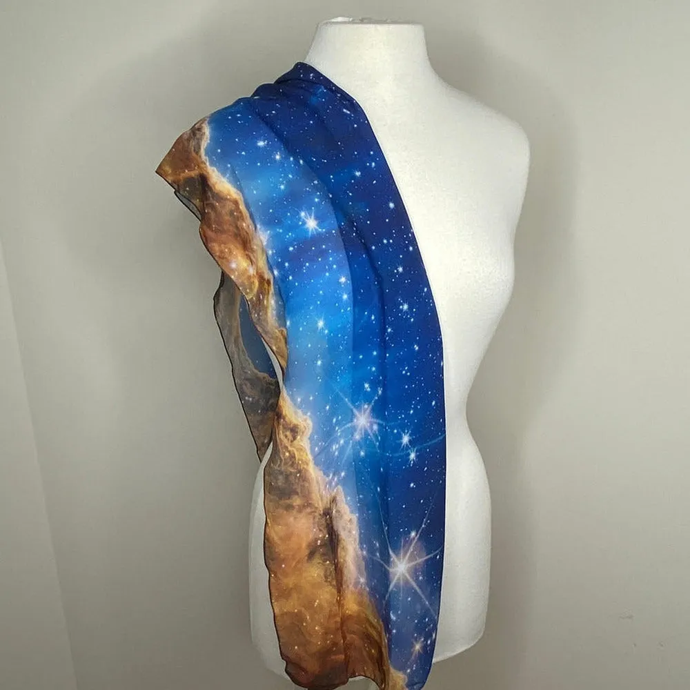 JWST Carina Nebula Chiffon Scarf