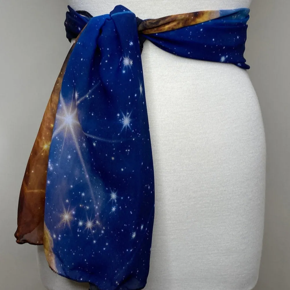 JWST Carina Nebula Chiffon Scarf