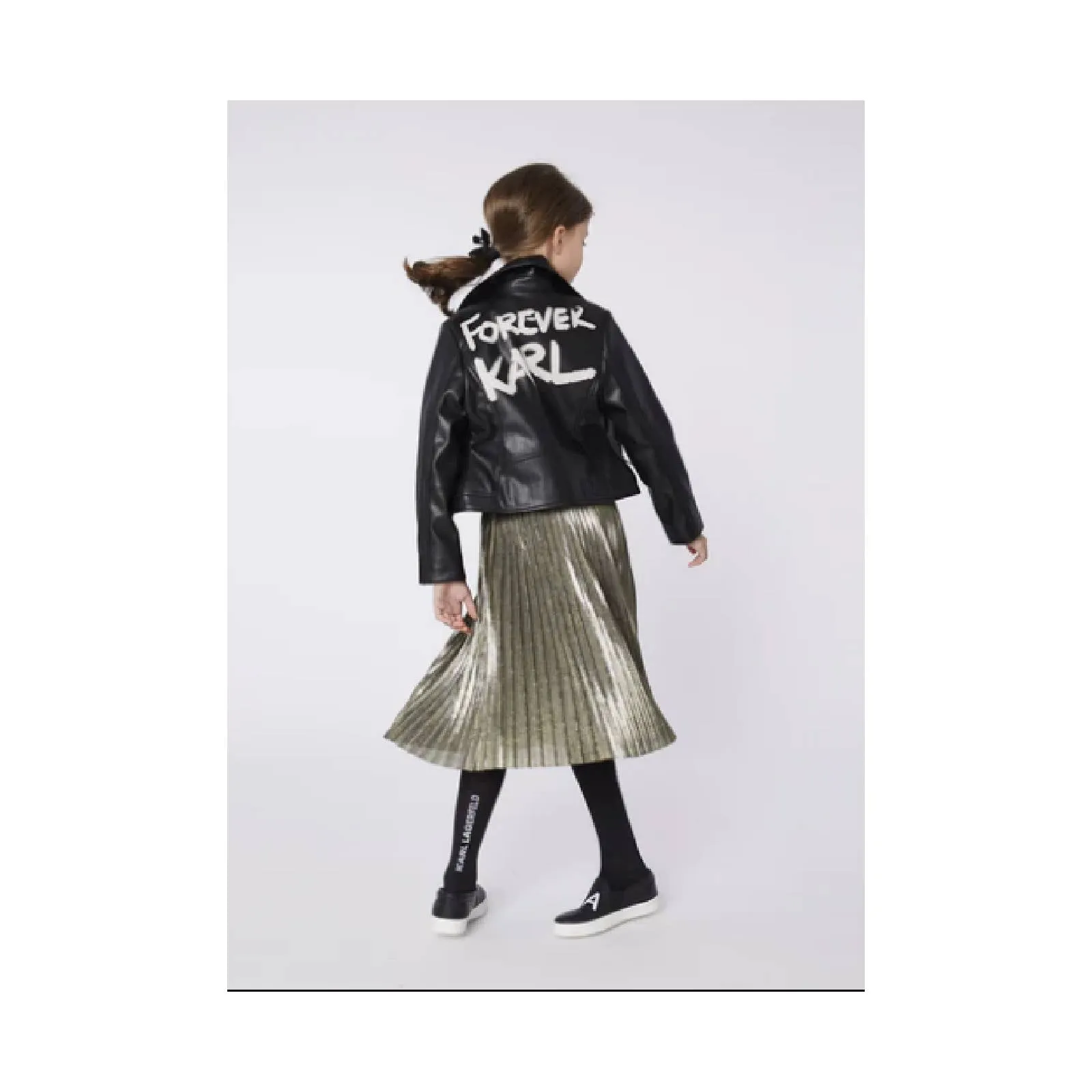 Logo Pleated Skirt