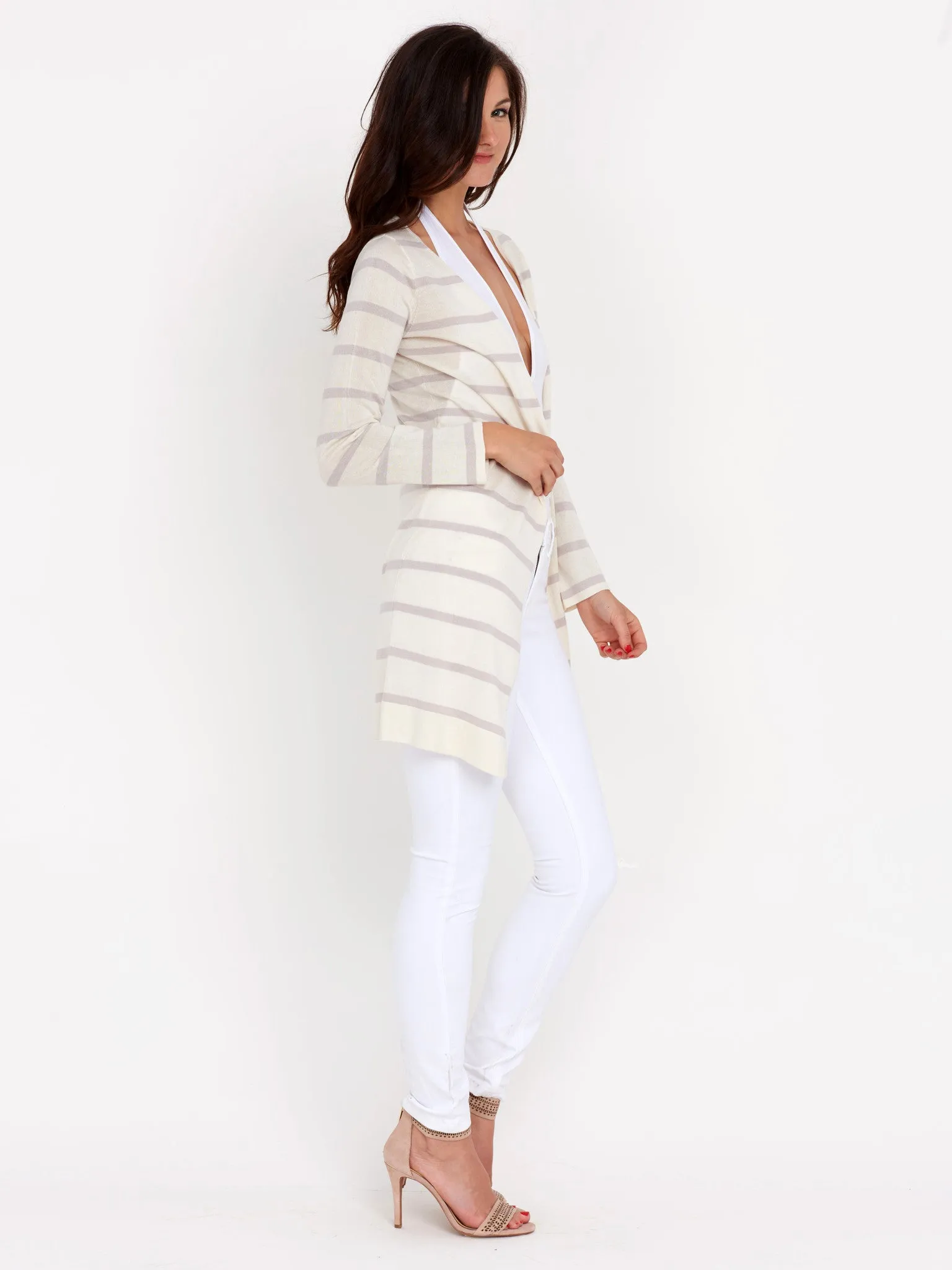 Long Stripe Cardigan