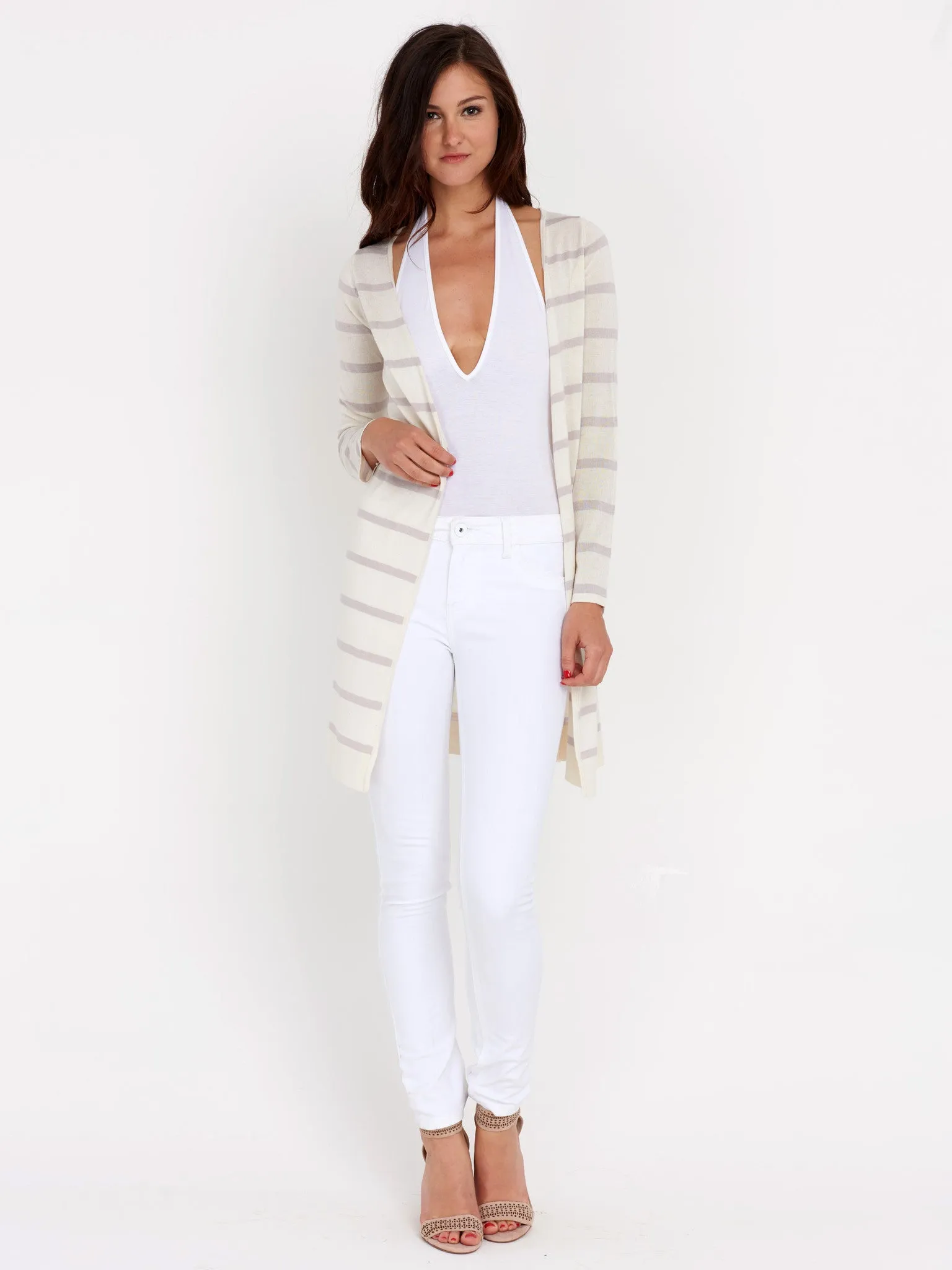 Long Stripe Cardigan