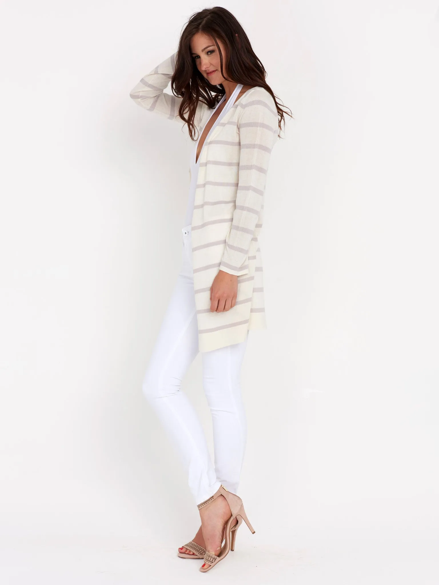 Long Stripe Cardigan