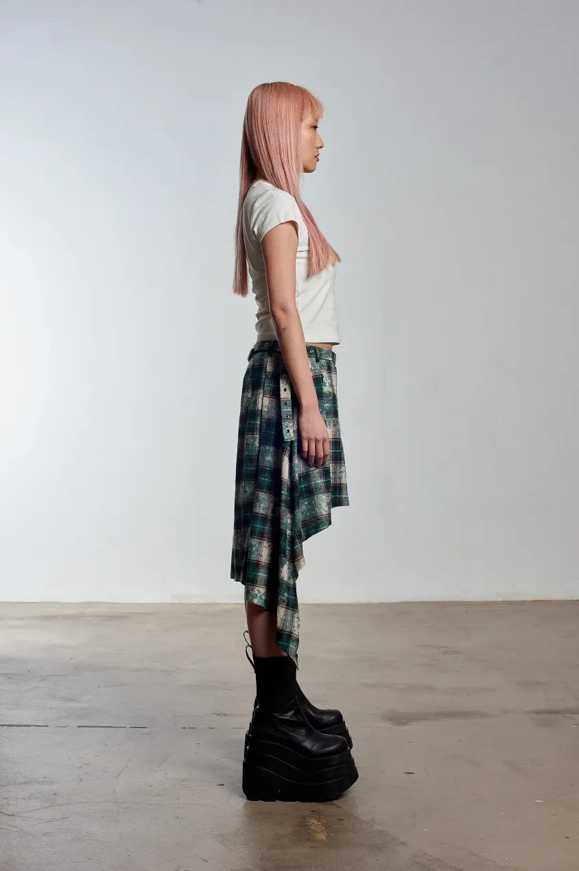 LORE PLEATED TARTAN SKIRT