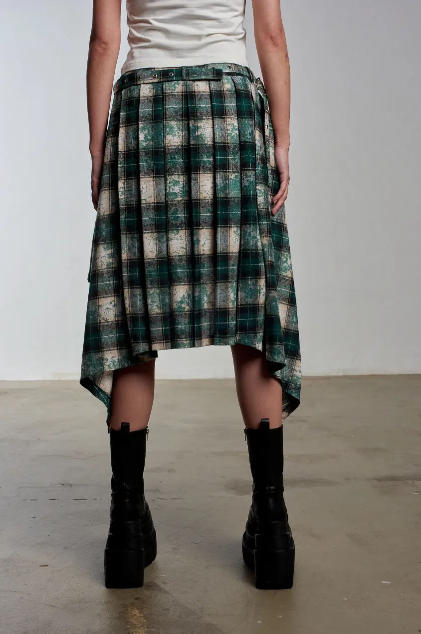 LORE PLEATED TARTAN SKIRT