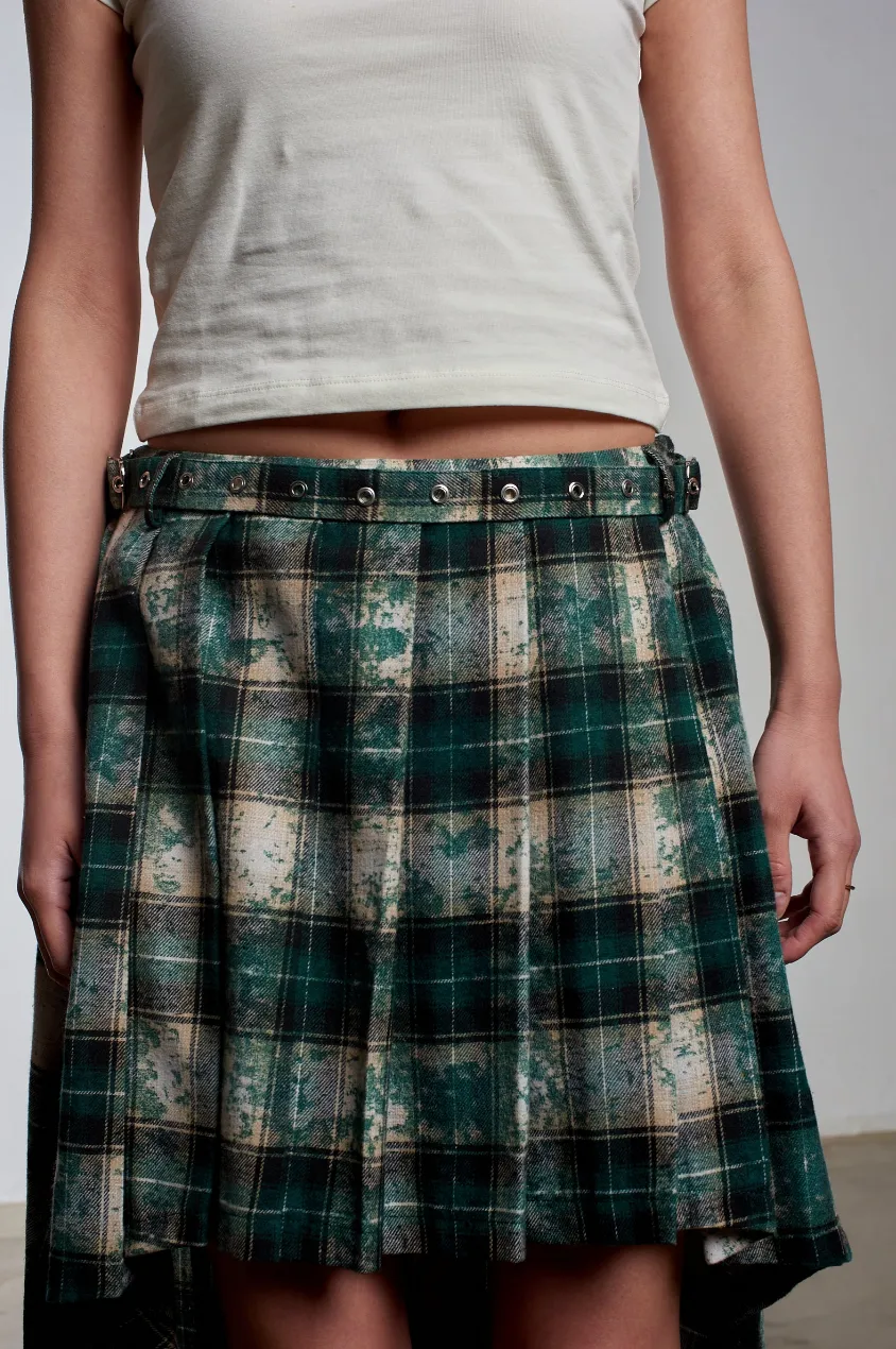 LORE PLEATED TARTAN SKIRT