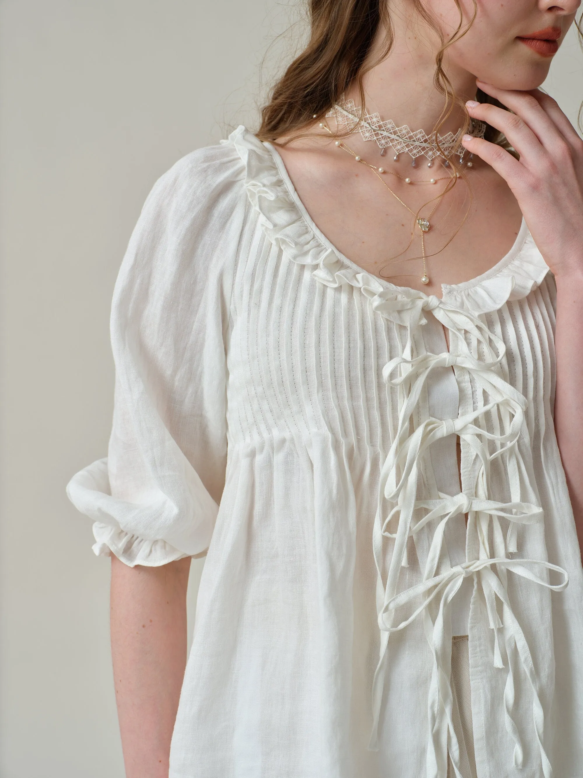 Louise 11 | handmade victorian vintage linen blouse