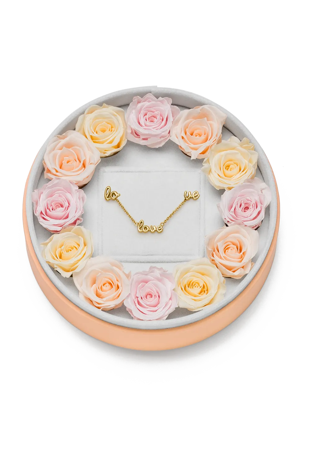 Love Rosebox Round 18k Gold Plated