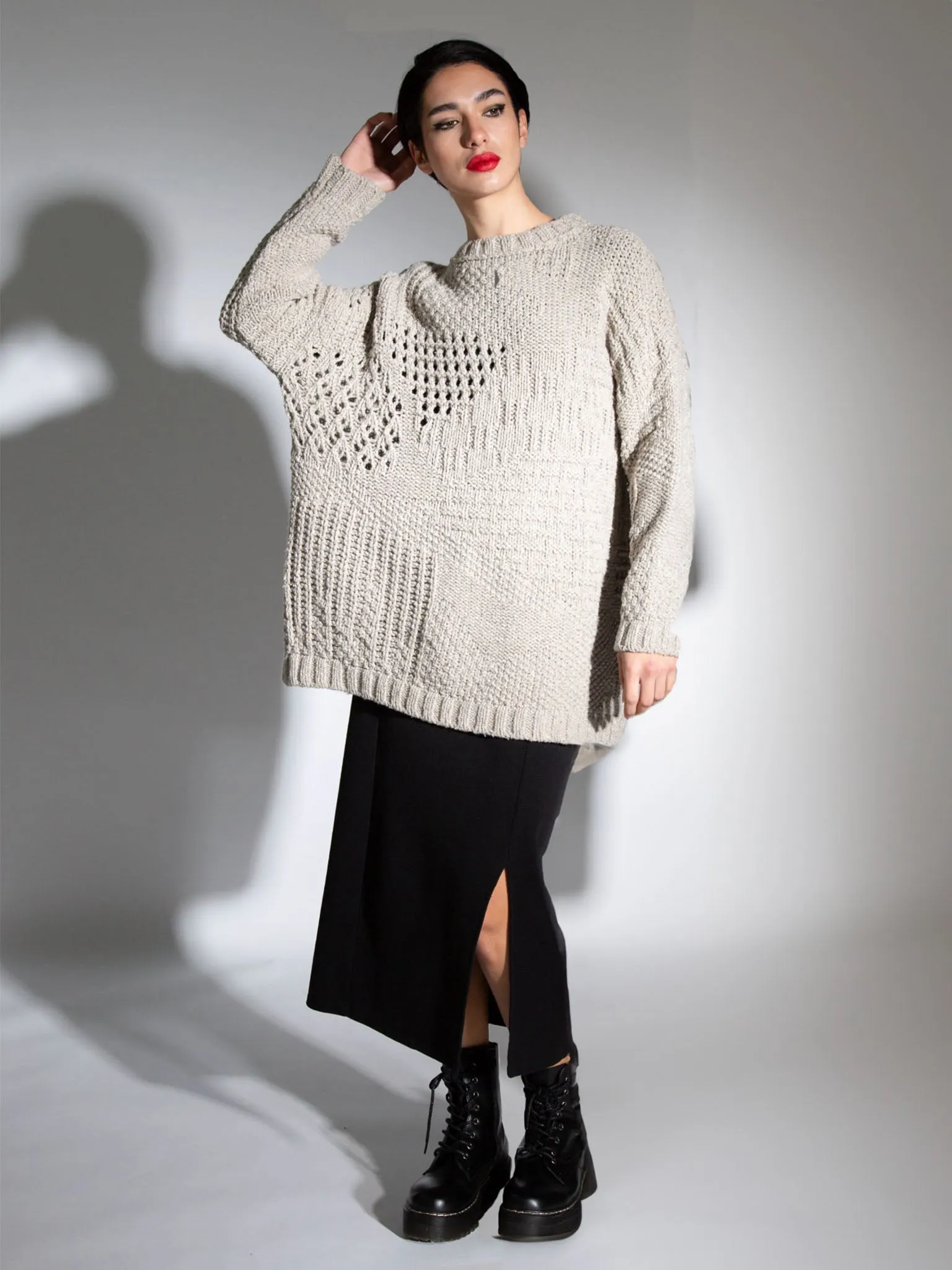 Lurdes Bergada Textured Woolly Jumper 844 - 3 Colours