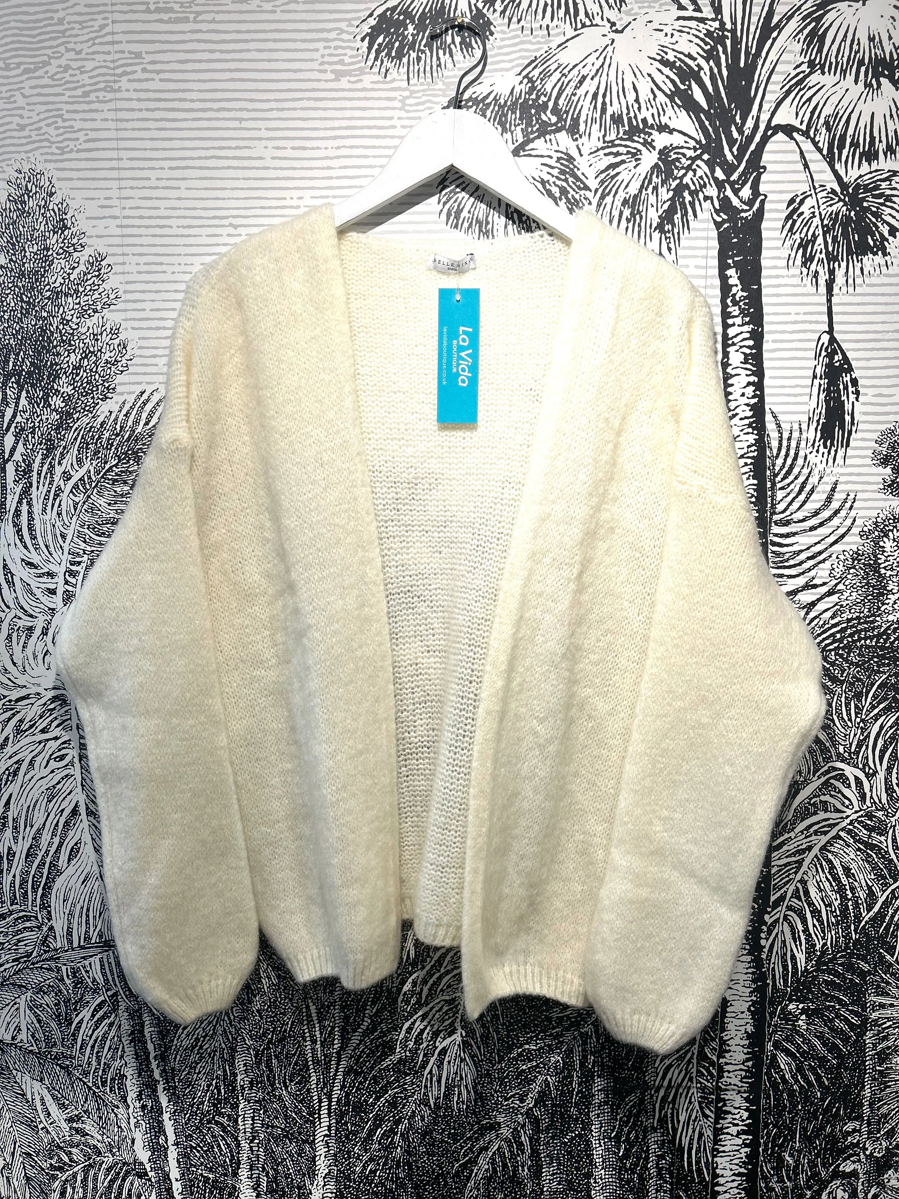 Macie Mohair Mix Open Front Cardigan