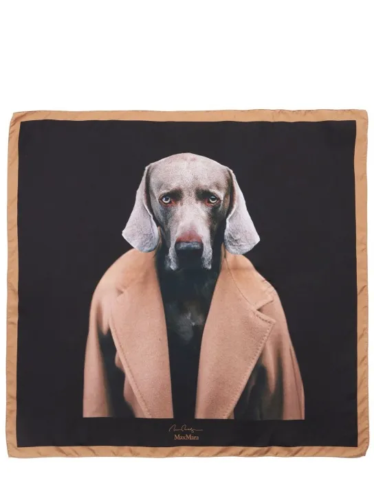 Max Mara   Madame dog silk scarf 