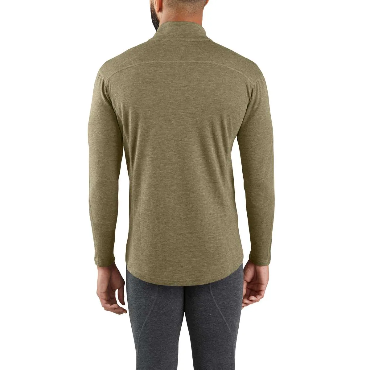 MBL120 - Carhartt Men's FORCE® Heavyweight Synthetic-Wool Blend Base Layer Quarter-Zip Pocket Top