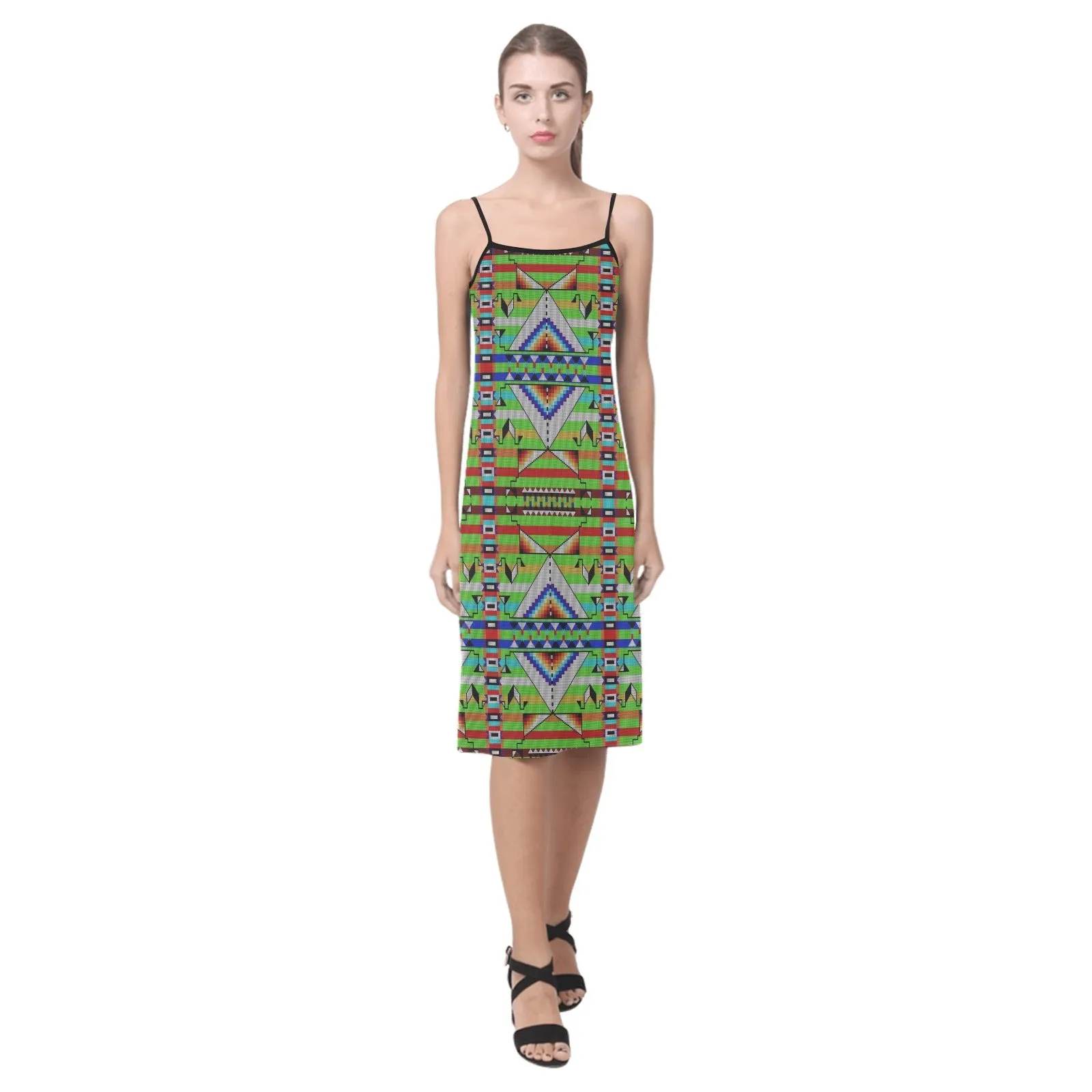 Medicine Blessing Lime Green Alcestis Slip Dress (Model D05)