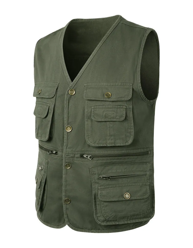 Men's Outdoor Multi-Pocket Fishing Vest Sleeveless Breathable Jacket | D210-N701