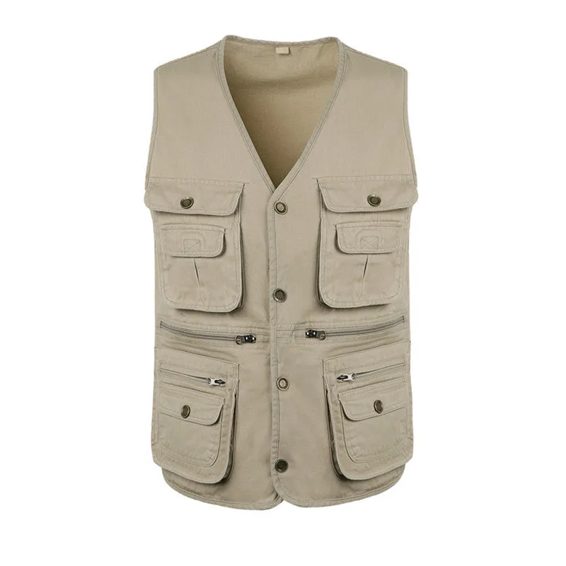 Men's Outdoor Multi-Pocket Fishing Vest Sleeveless Breathable Jacket | D210-N701