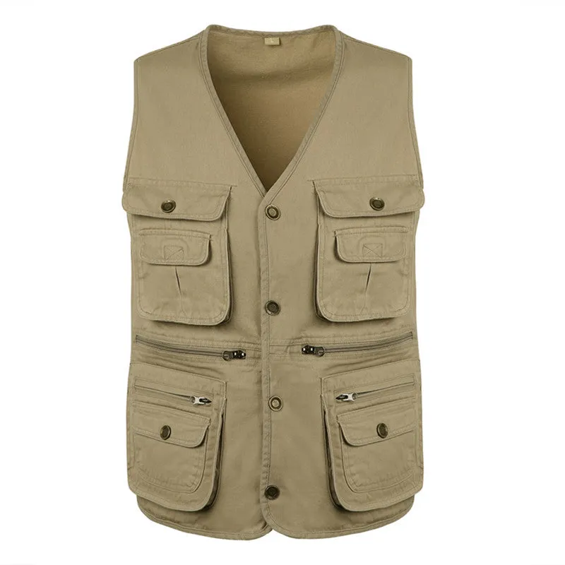 Men's Outdoor Multi-Pocket Fishing Vest Sleeveless Breathable Jacket | D210-N701