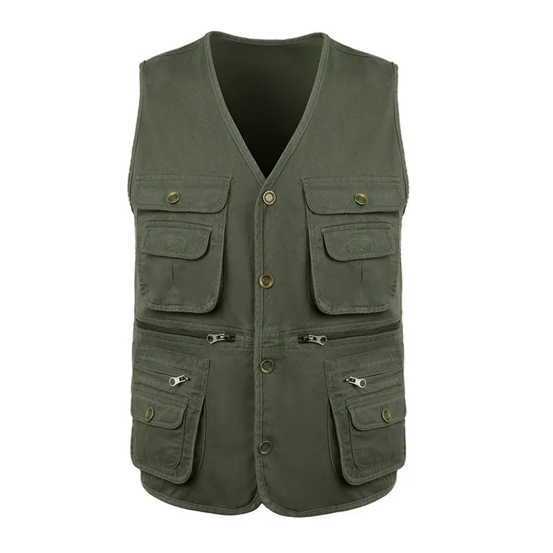 Men's Outdoor Multi-Pocket Fishing Vest Sleeveless Breathable Jacket | D210-N701