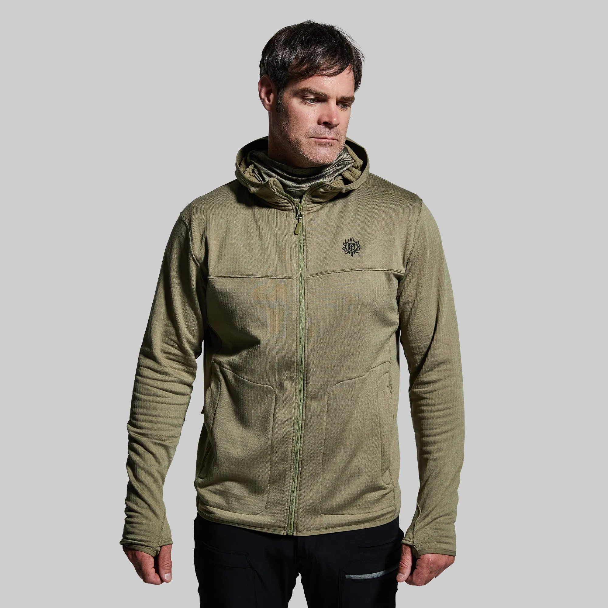 Men's Quiver Full Zip Hoodie (Sage Brush)