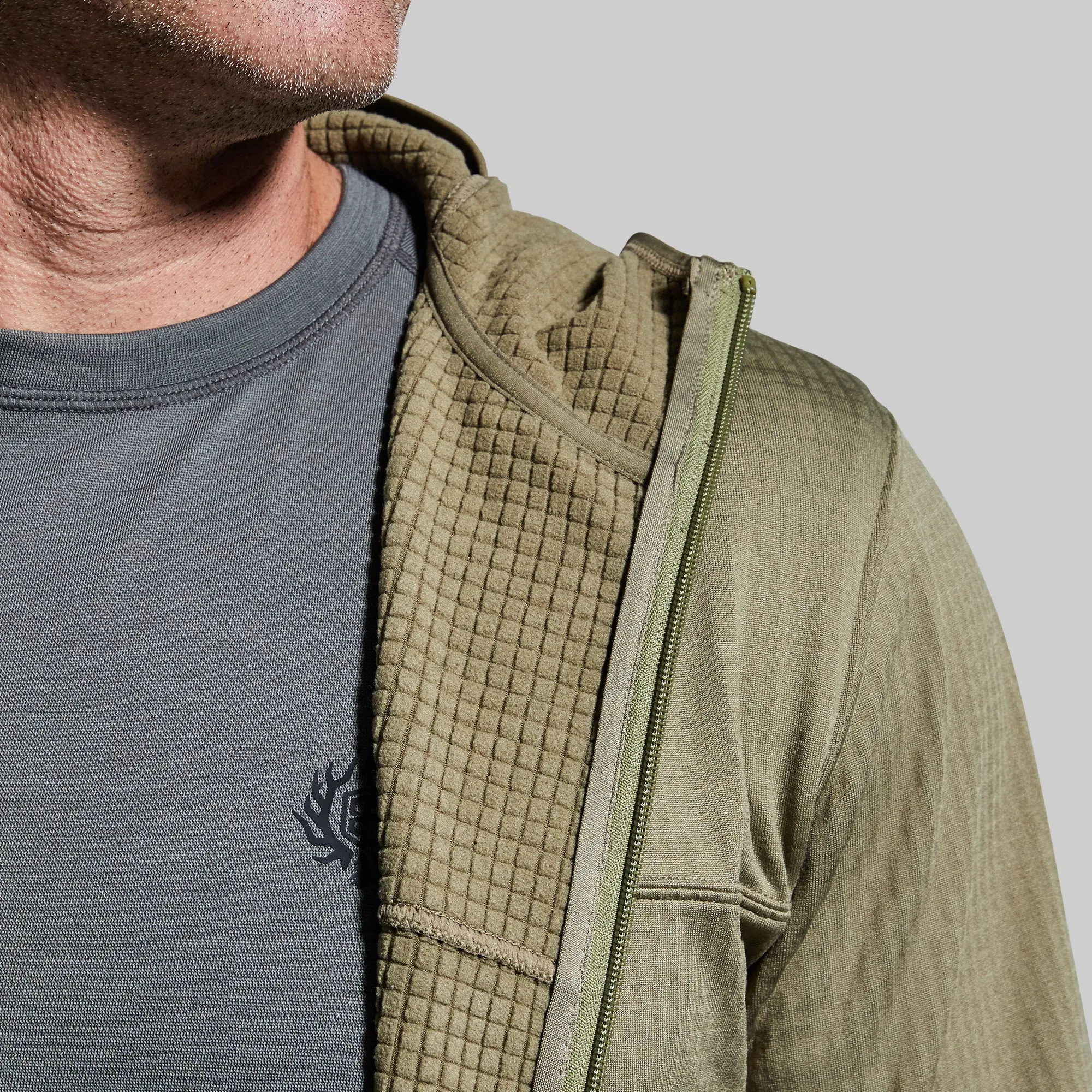 Men's Quiver Full Zip Hoodie (Sage Brush)