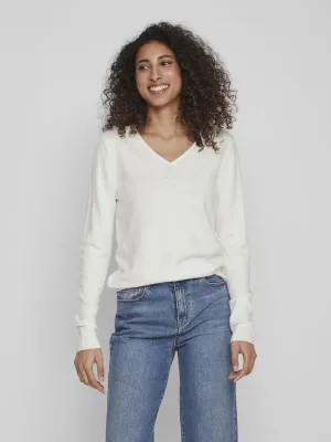 MIELA V-NECK JUMPER (WHITE)