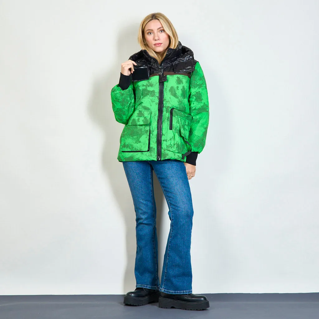 Mimetic oversized duck down padded jacket wholesale