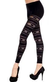 Music Legs Floral & Net Opaque Leggings