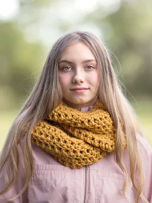 Mustard infinity cowl winter scarf