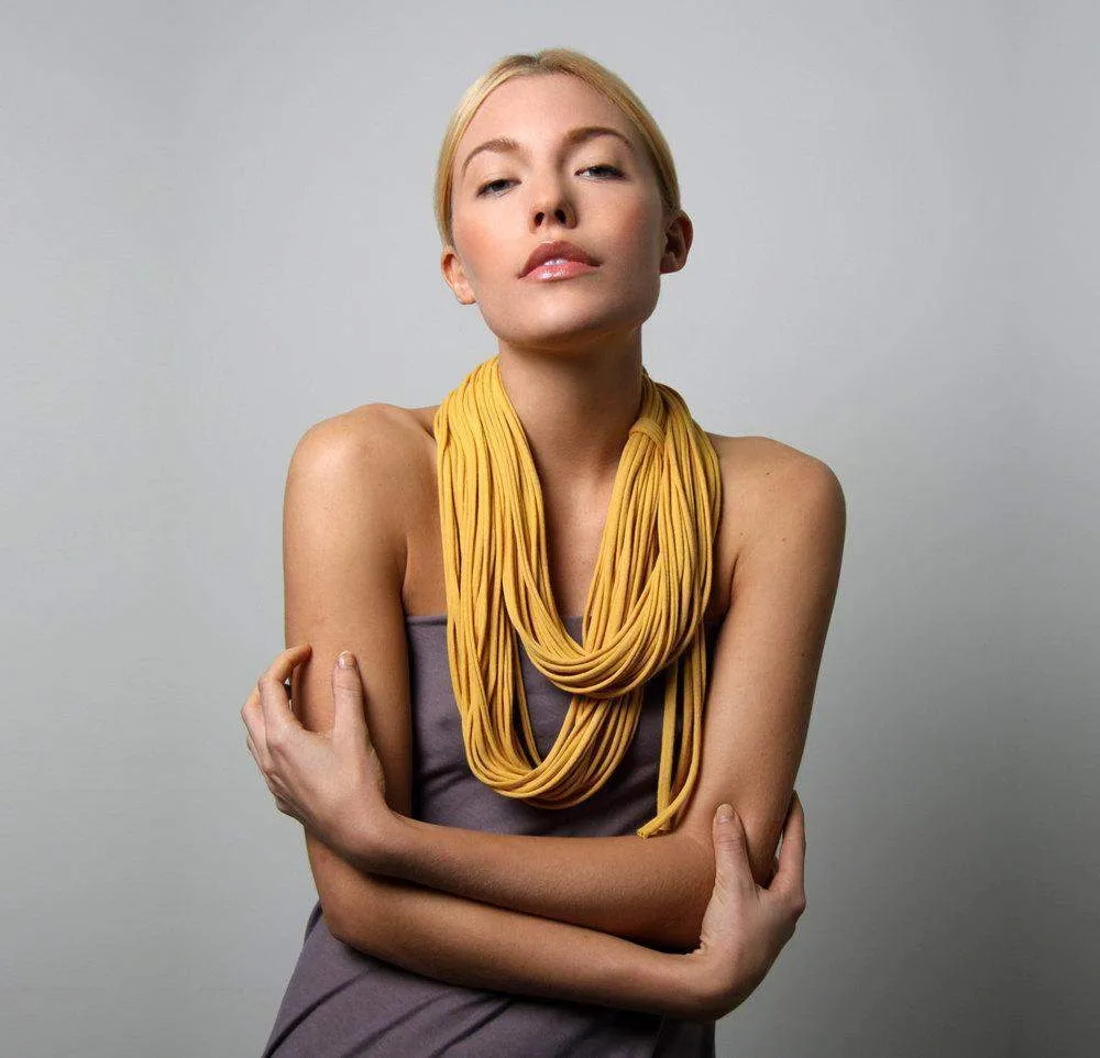 Necklush Infinity Scarf / Mustard Yellow / Unisex