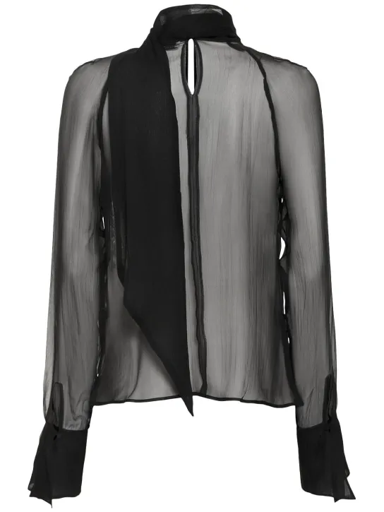 Nina Ricci   Silk shirt w/scarf 