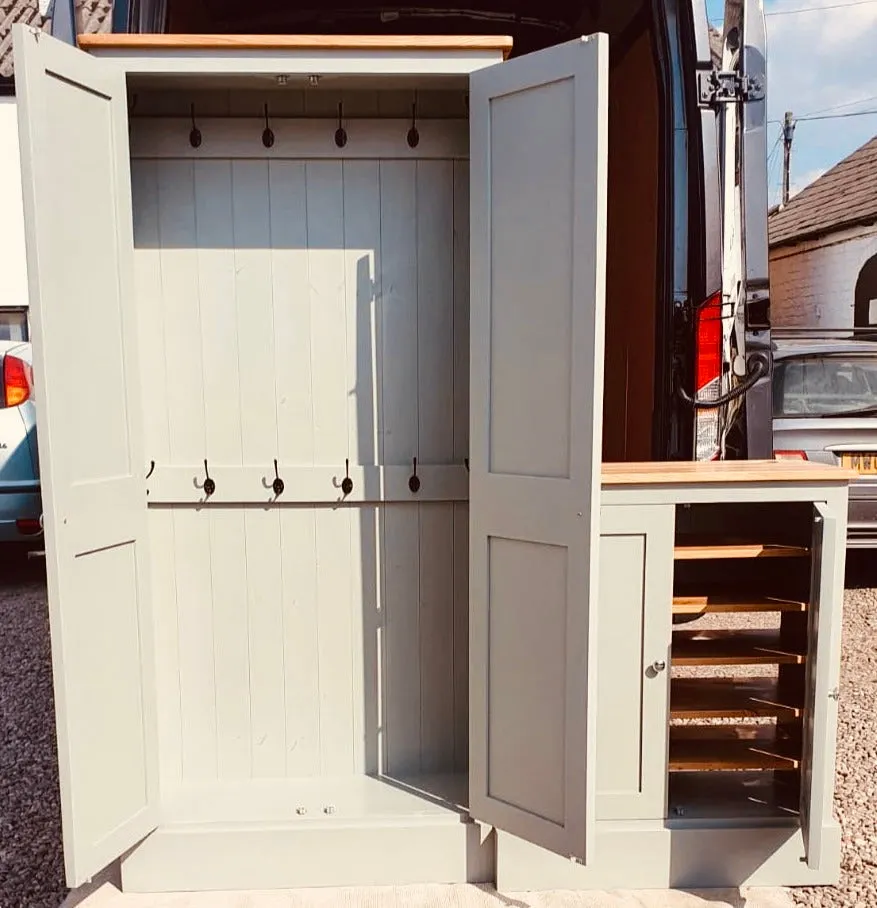 No 2 Combination.  **SHALLOW 5 Door Coat and Shoe Storage Combination Cupboard - OPTION 1 📢 ADD TO CART to UNLOCK TODAYS DEAL