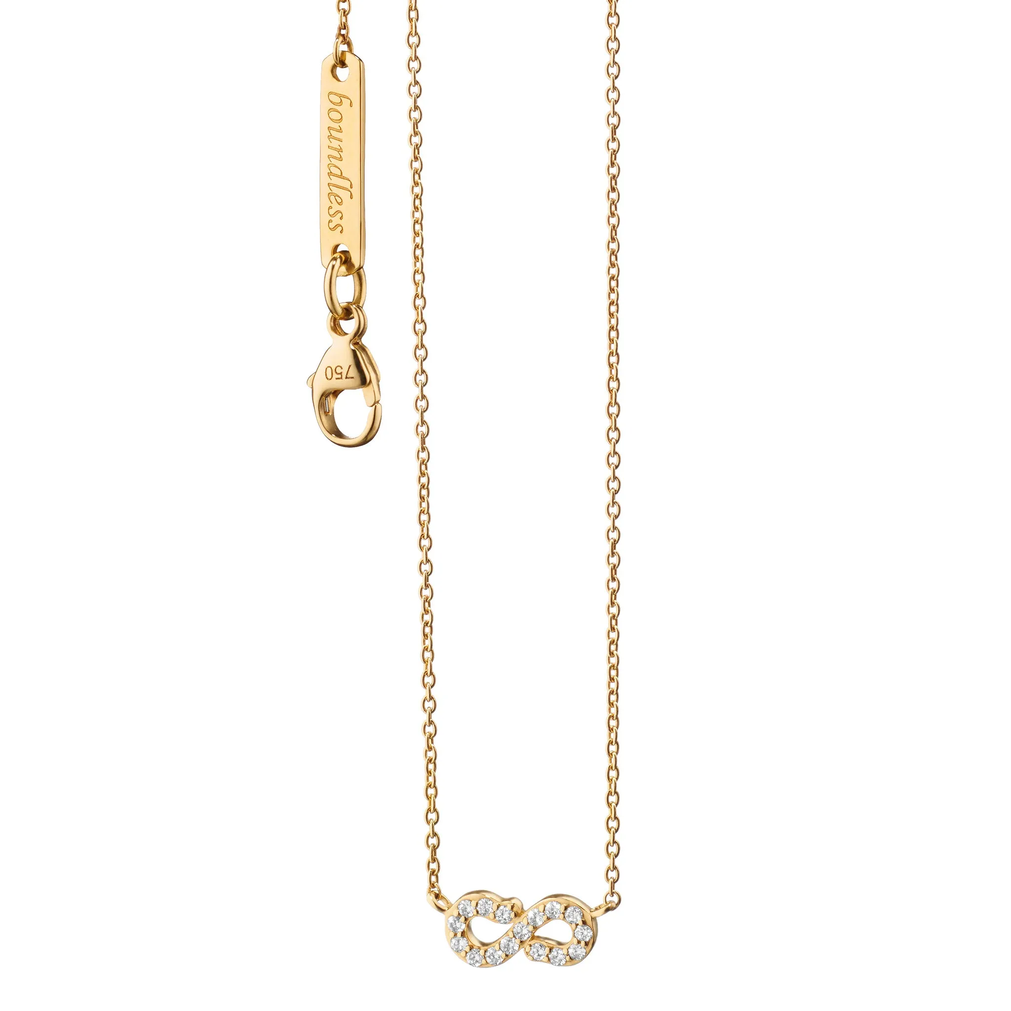 Pave Diamond Infinity Necklace