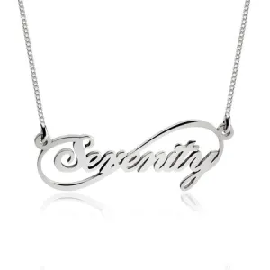 Personalised Infinity Name Necklace - Silver