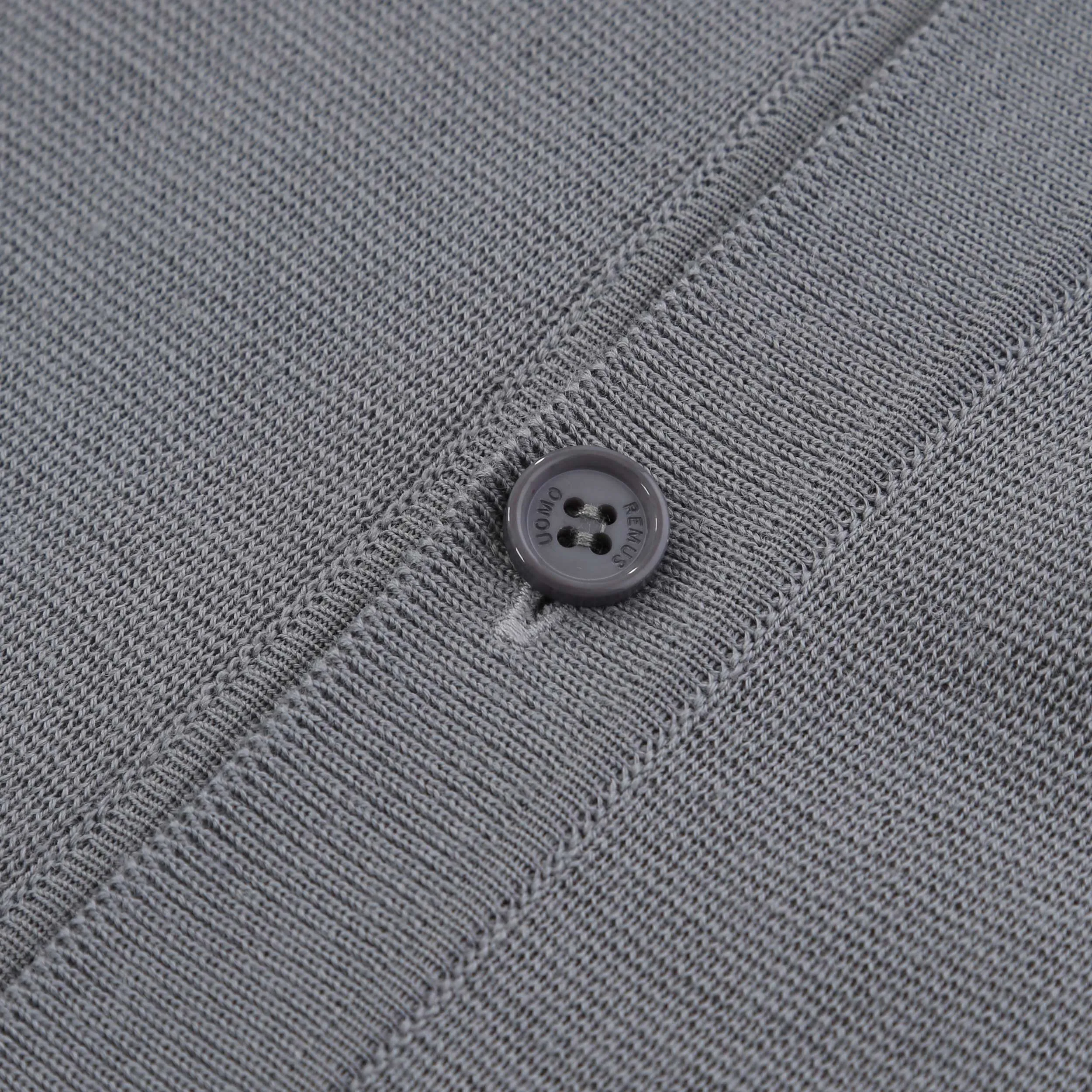 Remus Uomo Button Thru Cardigan in Grey