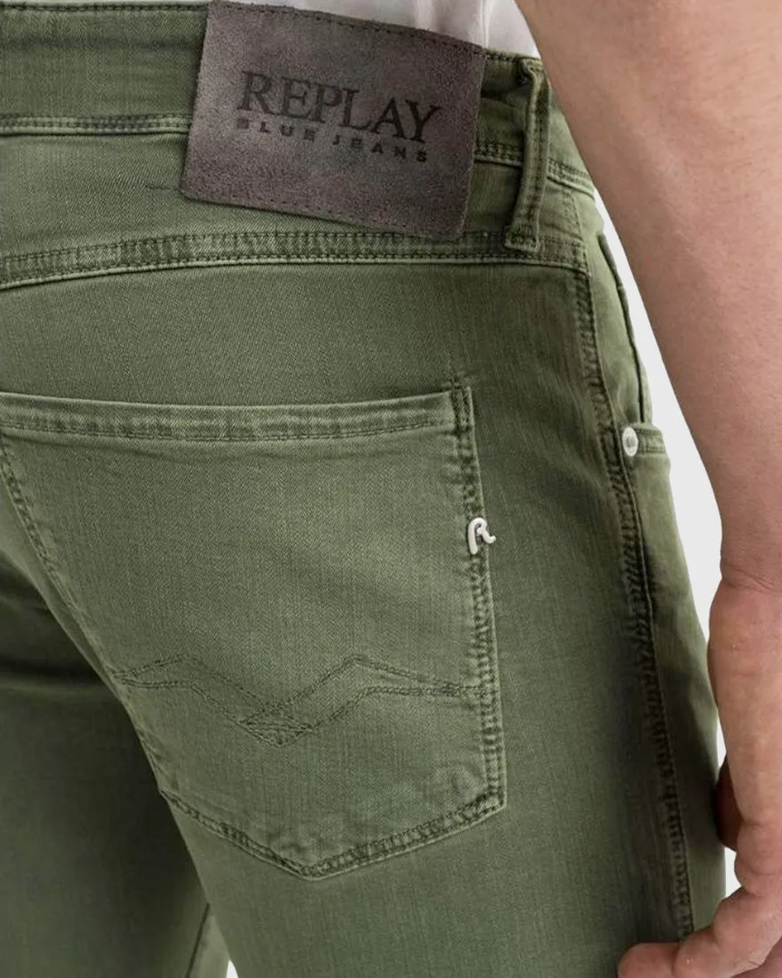 REPLAY R3978121914Y GREEN ANBASS X-LITE JEANS