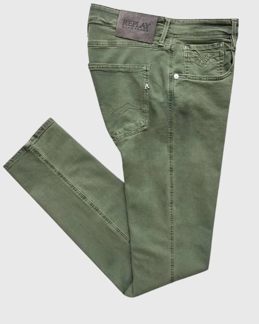 REPLAY R3978121914Y GREEN ANBASS X-LITE JEANS