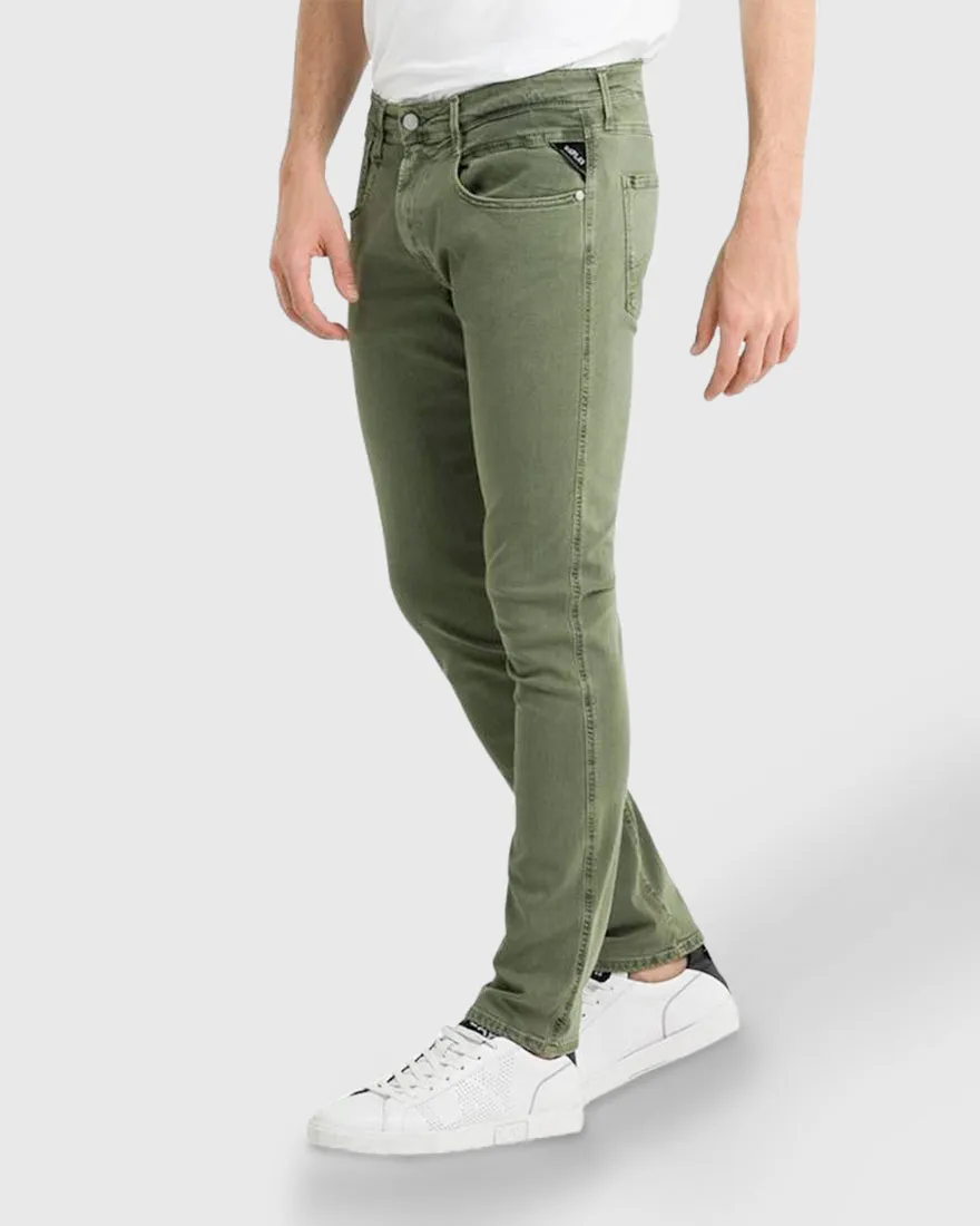 REPLAY R3978121914Y GREEN ANBASS X-LITE JEANS