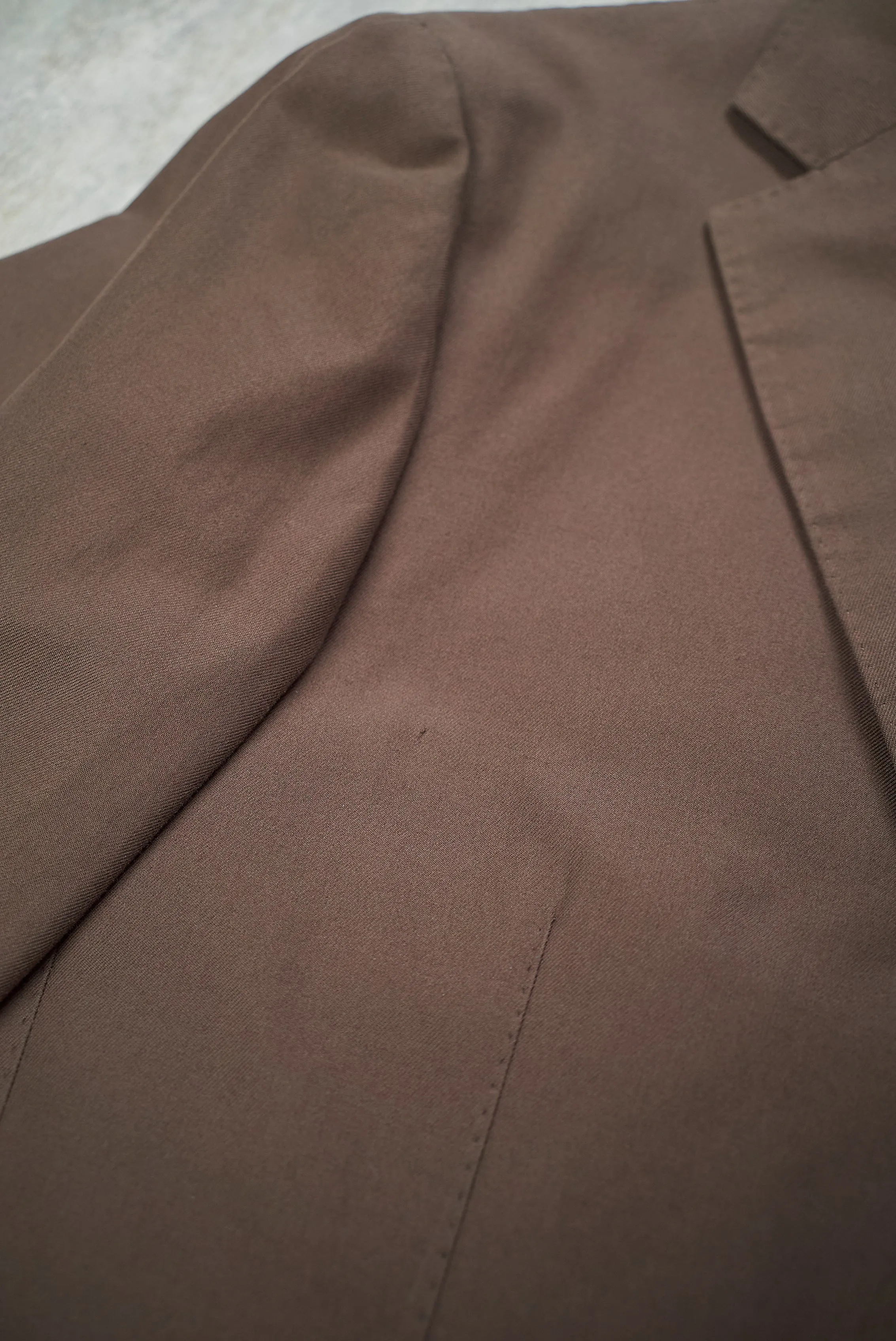 Ring Jacket Meister Light Brown Smooth Cotton Suit