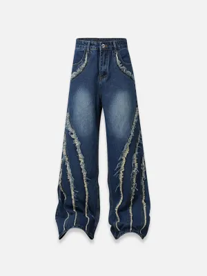 Rips Line Baggy Jeans