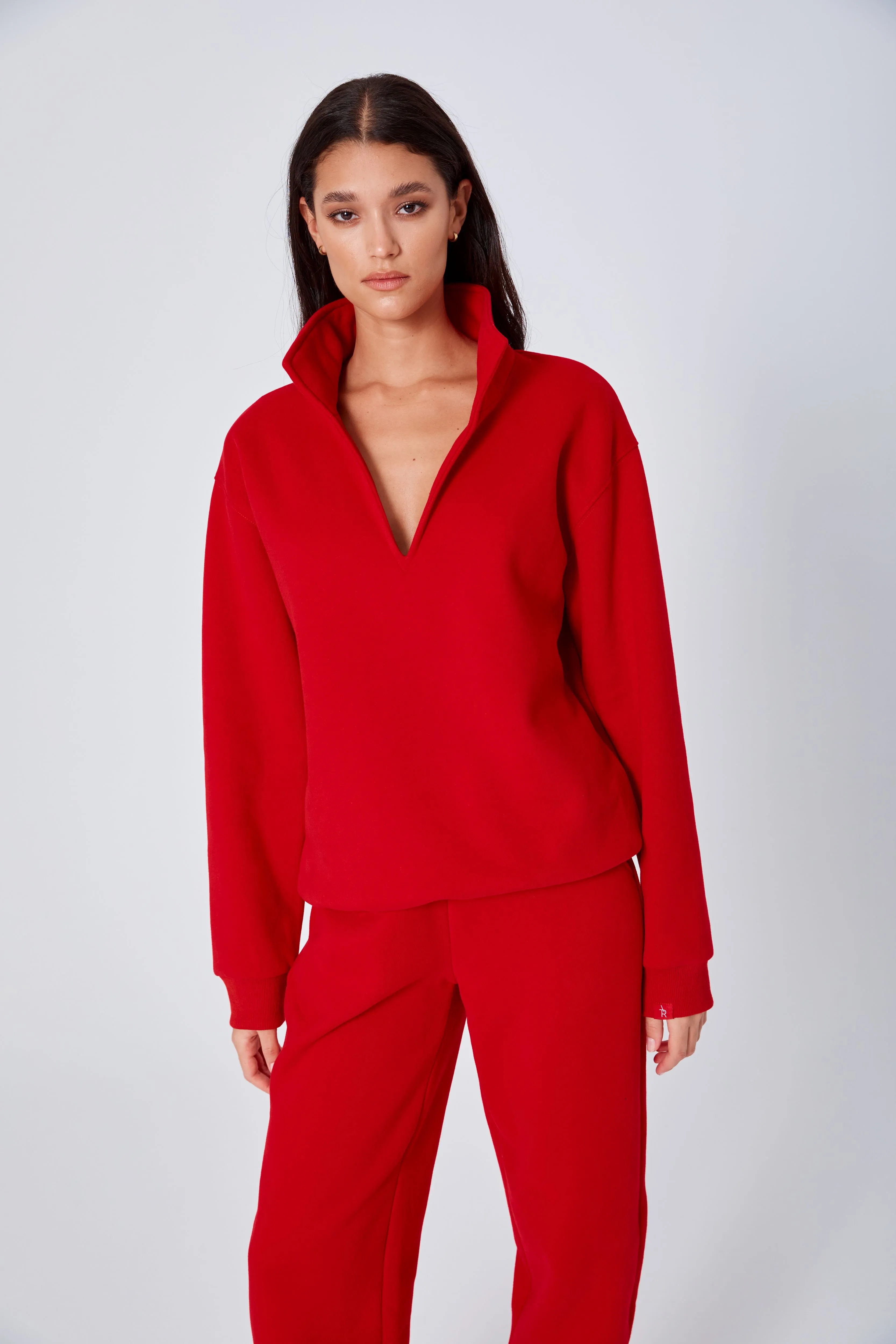 ROZALIA x ATOIR Womens The Collar Jumper Chili