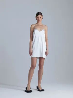 Silk Slip Dress 'Patricia' in Milk White